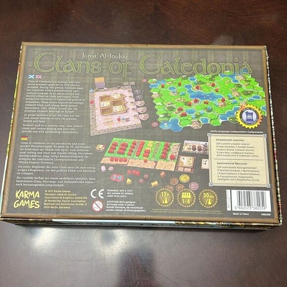 Clans of Caledonia Game *missing 2 pieces* 2017 No Longer in Production Rare - Picture 2 of 8